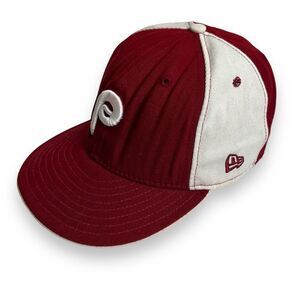 Vintage New Era Philadelphia Phillies Wool 59 Fifty Fitted Ball Cap Size 7 3/8